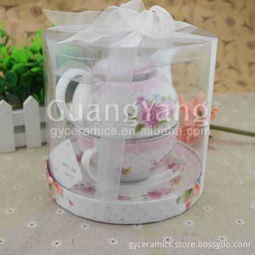 1pc Tea Pot And 1pc Cup And 1pc Saucer Porcelain Coffe Pot
